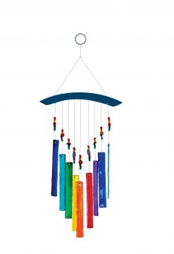 Glas-Windspiel, regenbogenfarben