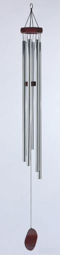 Windklangspiel 6 Röhren, silb./mahagonifarben, ca. 65 cm