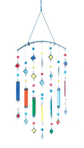 Suncatcher Mobile, Bleigefates Glas/Perlen
