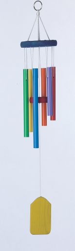 Windklangspiel, 5 Röhren, rainbow, ca. 65 cm
