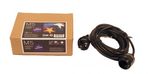 Starlightz Outdoor draußen Kabel für Leuchtsterne Verstromung E27 schwarz 5 Meter
