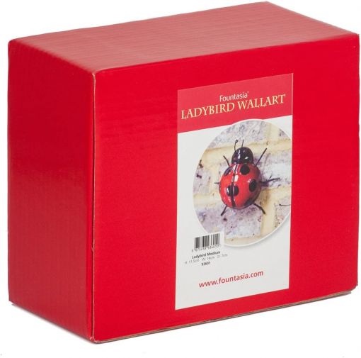 Marienkfer Ladybug aus Metall mittel - Gartendeko Gartenfigur - von WallArt Five Oaks