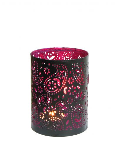 Creative Tealights - Paisley pink, ca. 11 x 9 cm