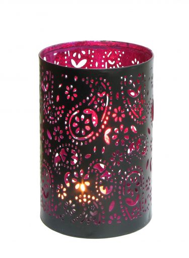 Creative Tealights - Paisley pink, ca. 16 x 10 cm