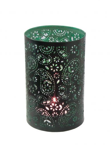 Creative Tealights - Paisley grün, ca. 16 x 10 cm