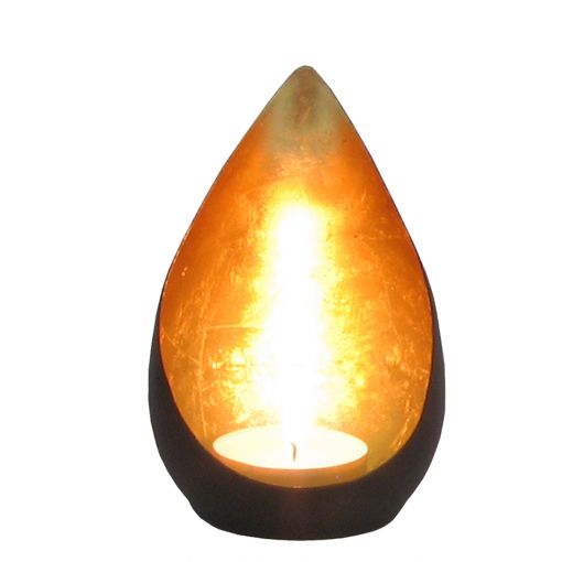 Goldlicht Flame, Innen bronzen/golden, ca. 11 cm