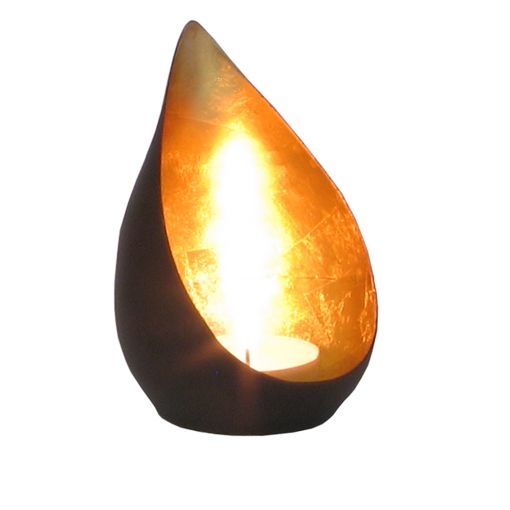 Goldlicht Flame, Innen bronzen/golden, ca. 11 cm