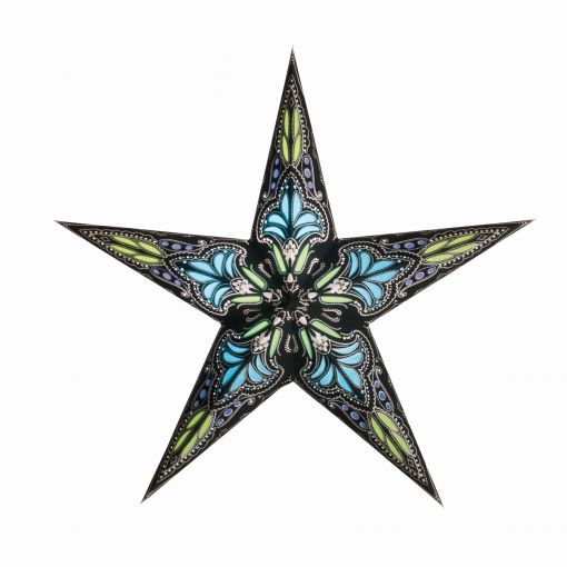 starlightz Leuchtstern small jaipur black/turquoise