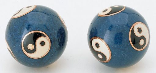 Qigong-Kugelpaar, cloi. Yin-Yang ca. 40 mm