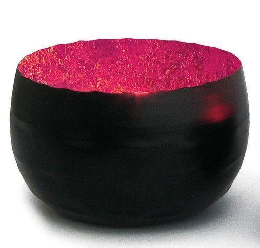 Creative Tealights - Teelichtschale Livy, Innen pink, gro