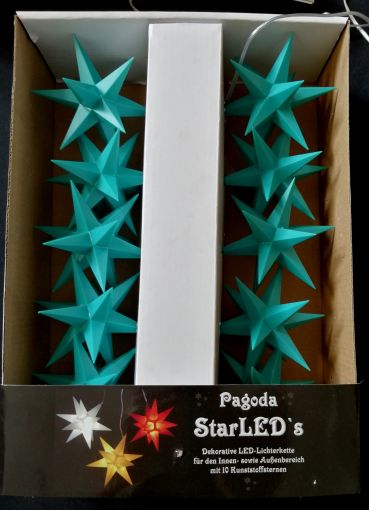 Leuchtsterne StarLED Lichterkette 10er Set Trkis