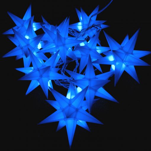 Leuchtsterne StarLED Lichterkette 10er Set Blau