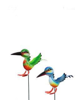 Gartenstecker- Wobbler Eisvogel blau