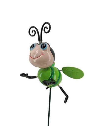 Gartenstecker- Wobbler frhliche Biene grn