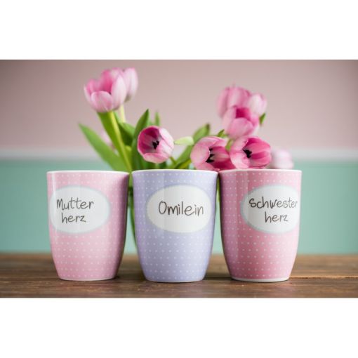 Becher mit Henkel Omilein Geschenk