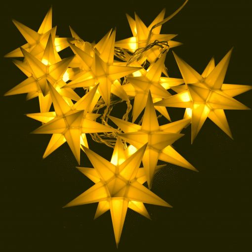 Leuchtsterne StarLED Lichterkette 10er Set Gelb