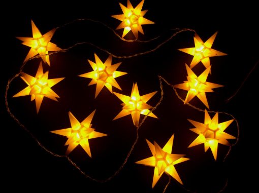 Leuchtsterne StarLED Lichterkette 10er Set Gelb