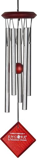 Woodstock - Encore Collection - Windspiel Chimes of Mercury, silber, 35,6cm