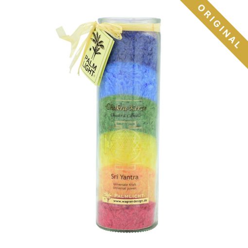 CHAKRA Kerze multicolor Palmwachs
