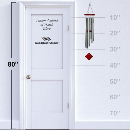 Woodstock - Encore Collection - Windspiel Chimes of Earth, silber, 94cm