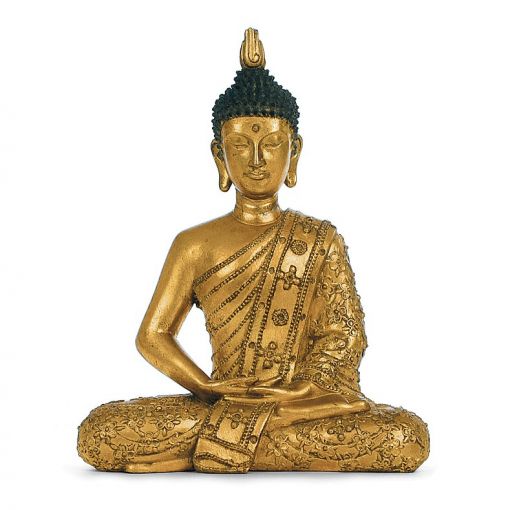 Buddha antikgold, 30 cm