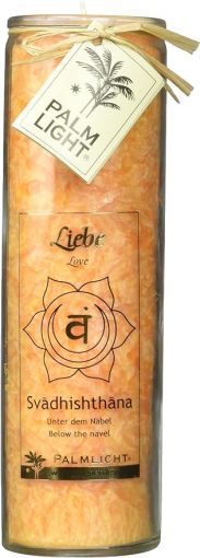 CHAKRA Kerze orange Palmwachs, Swadhishthana-Chakra