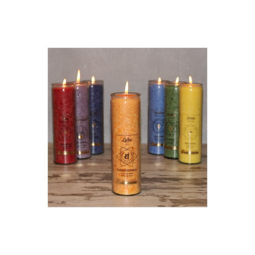 CHAKRA Kerze orange Palmwachs, Swadhishthana-Chakra