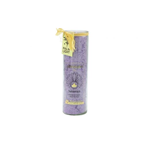 CHAKRA Kerze VIOLETT Palmwachs,  Sahasrara-Chakra