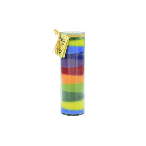 PALM LIGHT, Streifen-Spass Kerze, ca. 20 cm