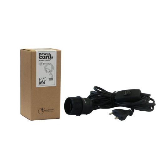 Starlightz Kabel fr Leuchtsterne mit Schalter Verstromung E27 schwarz 4 Meter
