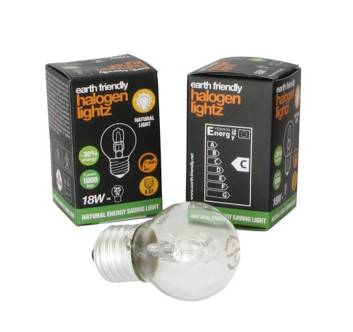 halogenglhlampen E 27, 18 W