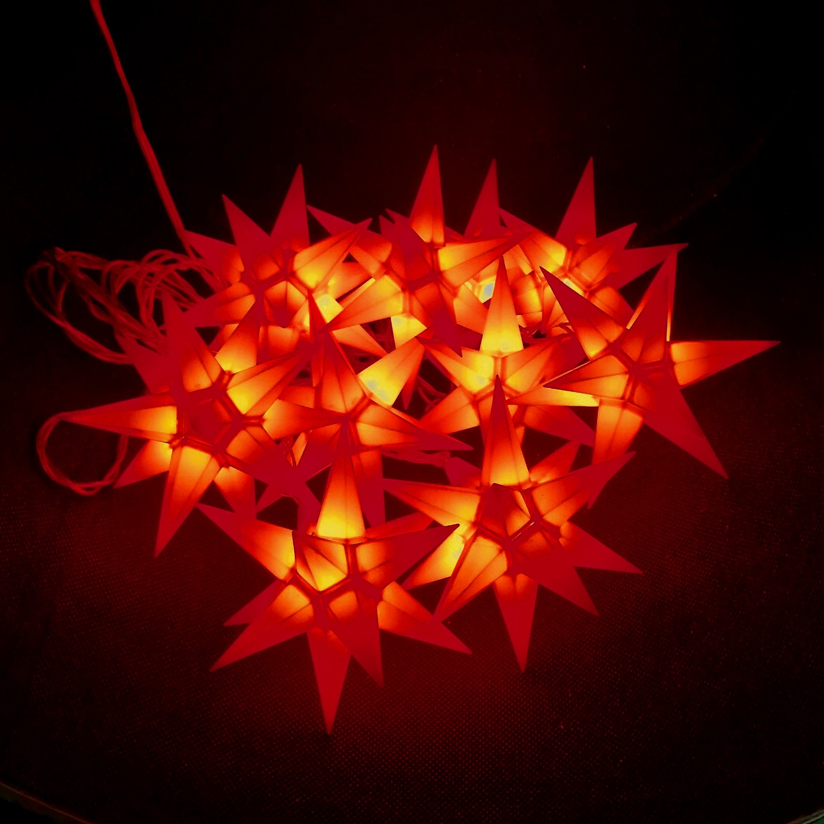 Leuchtstern Starled 10er Lichterkette orange Roemer Feng