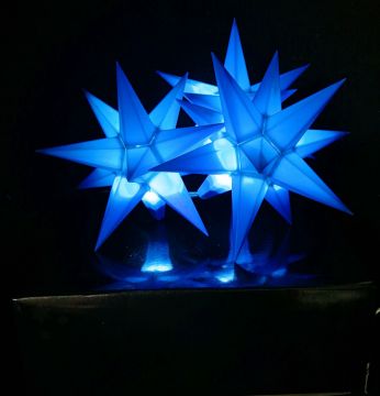 Pagoda Leuchtstern StarLED 3er Lichterkette blau