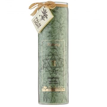 CHAKRA Kerze grn Palmwachs, Anahata-Chakra
